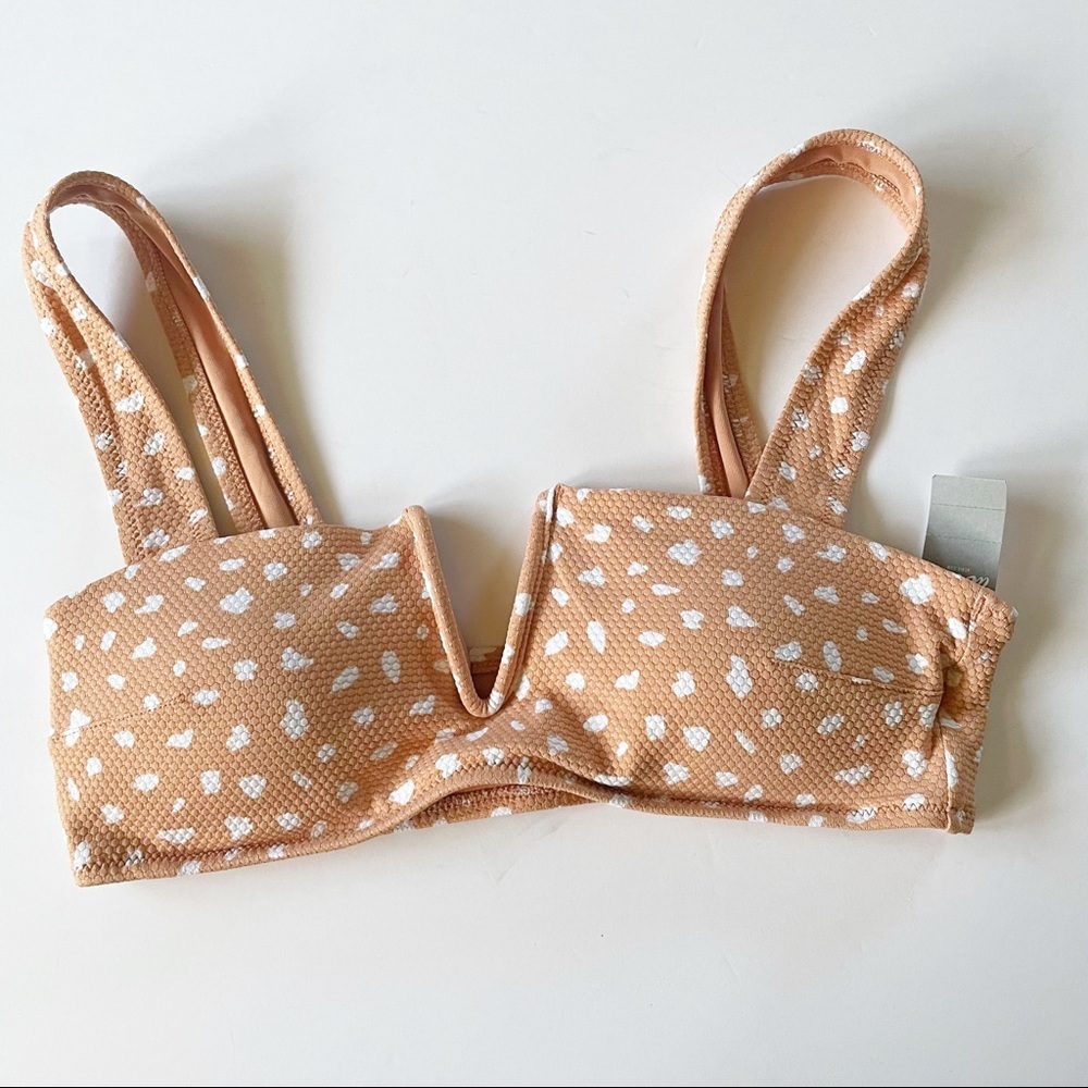 Aerie pique bandeau swim bikini top